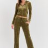 JUICY COUTURE Damska zielona bluza Madison Hoodie
