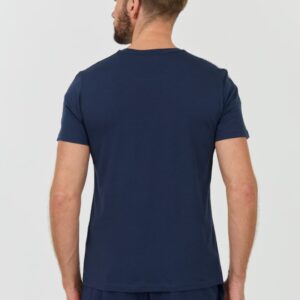 EMPORIO ARMANI Granatowy męski t-shirt bande logo