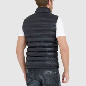 BLAUER Czarny puchowy bezrękawnik męski Logan