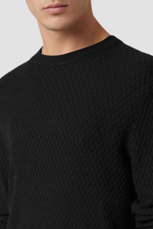 167f36e35ff772c8aed42ec8addd71b7885e1428 GUESS Czarny sweter męski Davin Cn Ls