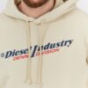 DIESEL Beżowa bluza męska z kapturem