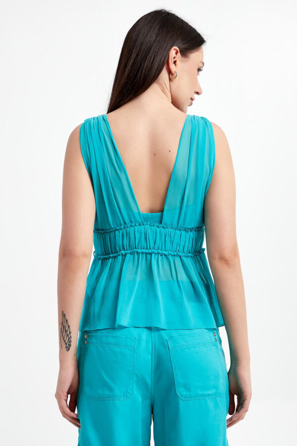 1787c10abab268d1938269dddae50de25878101b Top damski szyfonowy PATRIZIA PEPE