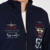AERONAUTICA MILITARE Granatowa męska bluza Embroidered 51st