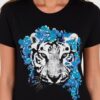 GUESS Czarny damski t-shirt bawełniany z printem