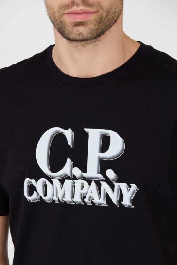 C.P. COMPANY Czarny męski t-shirt Short Sleeve