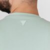 GUESS Pistacjowy t-shirt męski z wytłaczanym logo