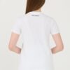 KARL LAGERFELD Biały damski t-shirt Rhinestone Logo