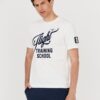AERONAUTICA MILITARE Biały bawełniany t-shirt męski