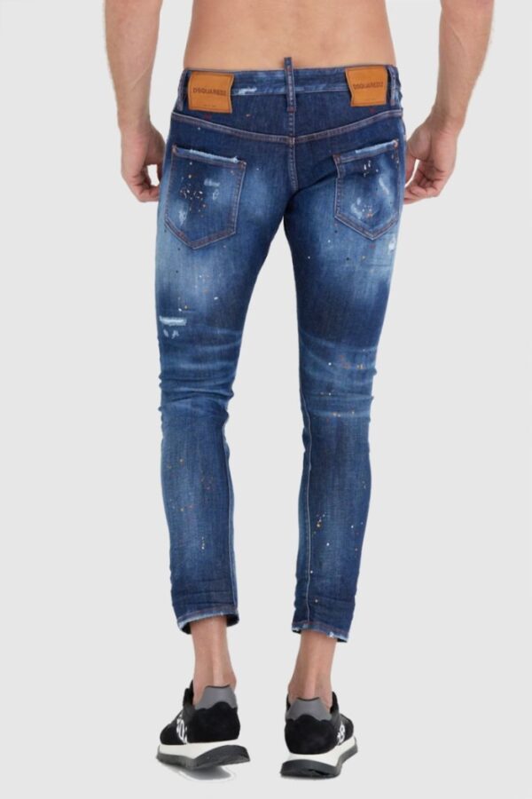 DSQUARED2 Granatowe męskie jeansy sexy twist jean