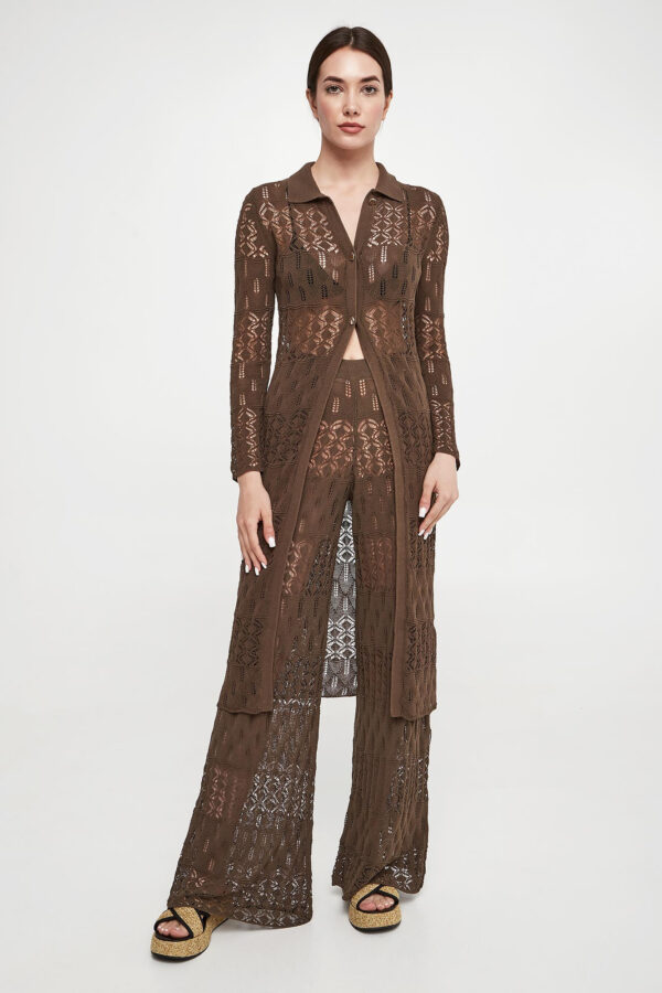 194549064a423d01ab5577e378ac90d081ebf786 Kardigan damski ażurowy maxi LIU JO