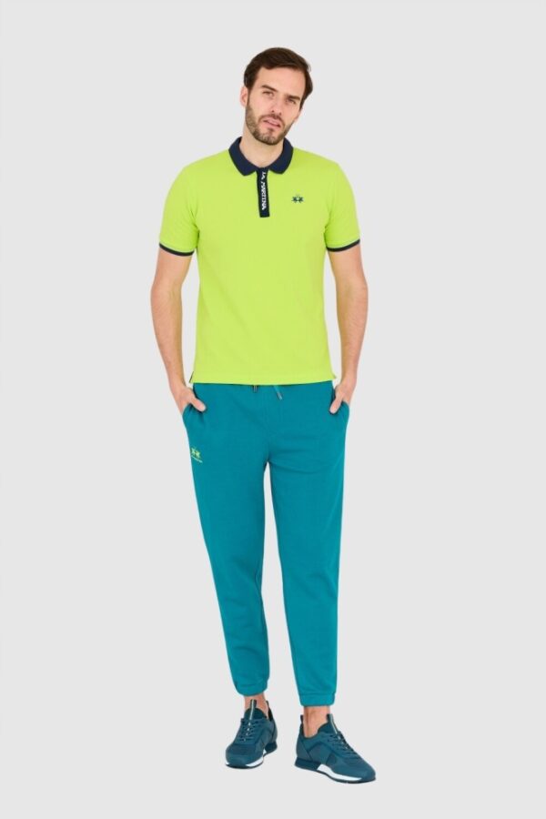 LA MARTINA Zielona męska koszulka polo