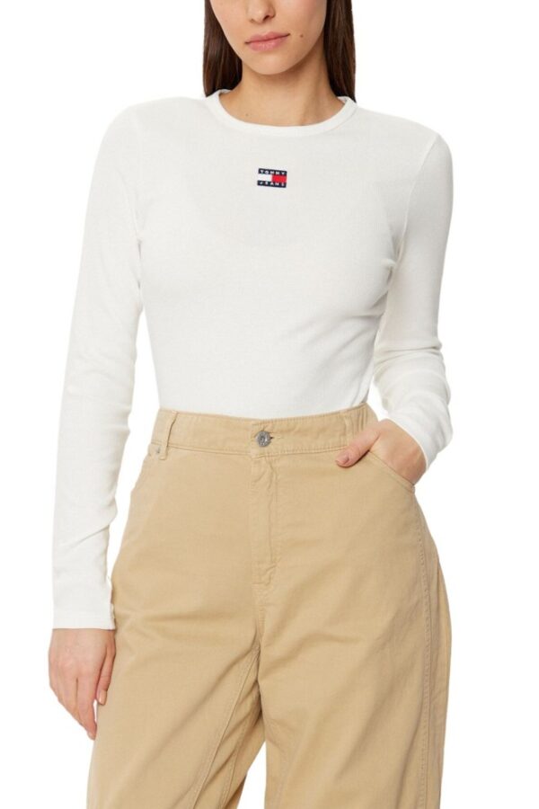 TOMMY JEANS Beżowy damski longsleeve