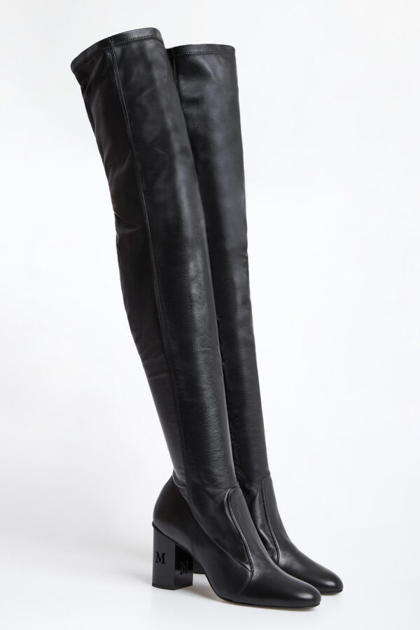 Kozaki damskie Damierboot MAX MARA ACCESSORI