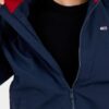 TOMMY JEANS Granatowa męska kurtka przejściowa z drobnym logo