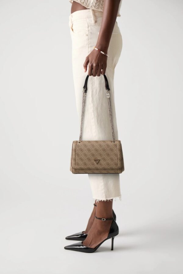 GUESS Brązowa logowana torebka damska Noelle II