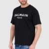 BALMAIN Czarny t-shirt męski z logo