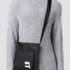 KARL LAGERFELD Czarna męska torba K/ikonik 2.0 Nylon Flat Cb
