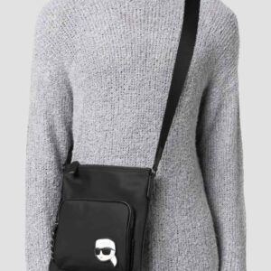 KARL LAGERFELD Czarna męska torba K/ikonik 2.0 Nylon Flat Cb