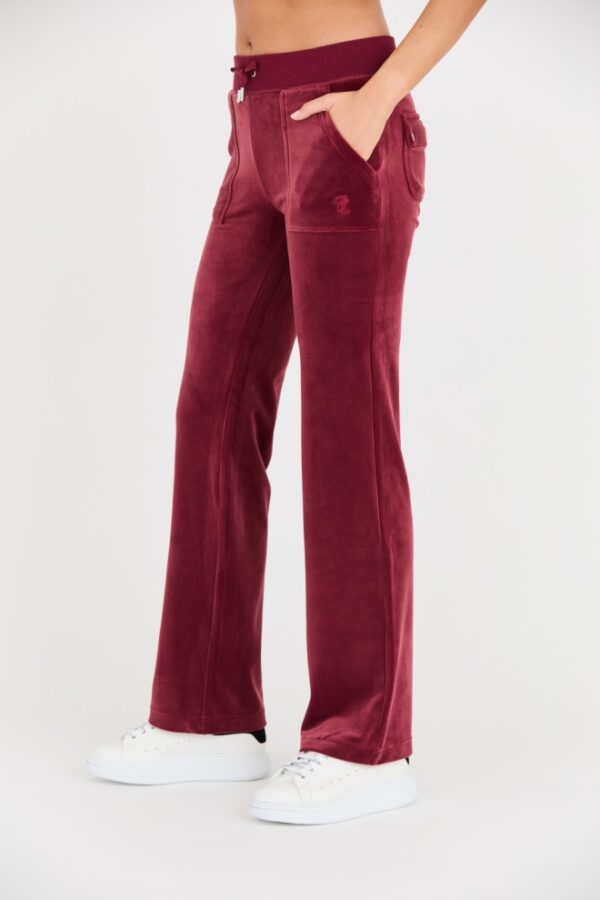 JUICY COUTURE Bordowe damskie spodnie dresowe Del Ray Pocket Pant