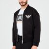 EMPORIO ARMANI Czarna neoprenowa bluza męska