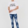 AMIRI T-shirt męski biały z podkreślonym logo