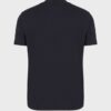 EMPORIO ARMANI Męski t-shirt granatowy wyszywane logo