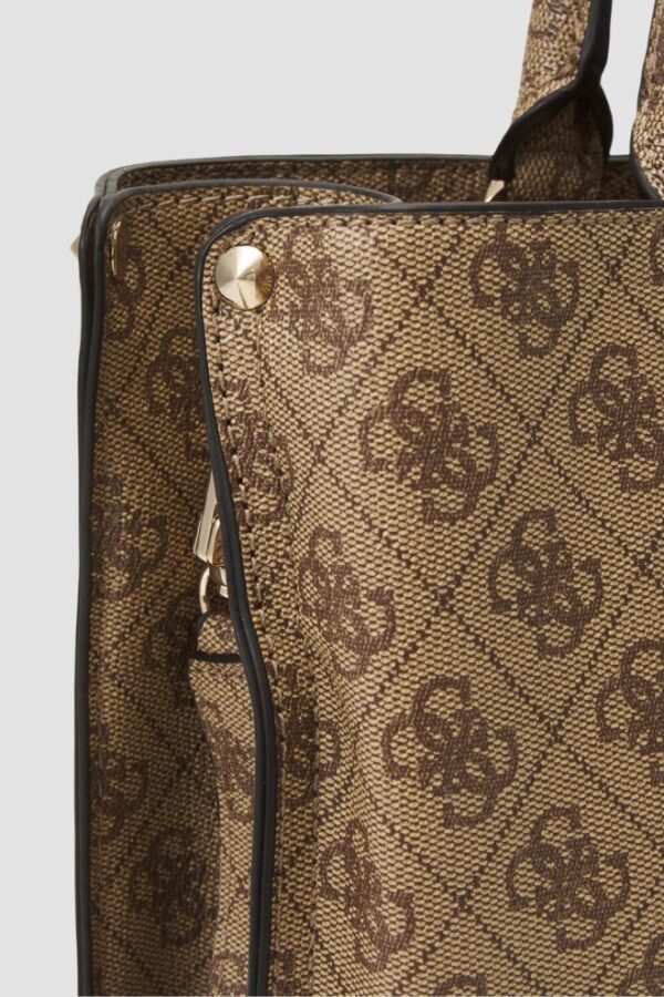 GUESS Brązowa torebka damska logowana Meridian