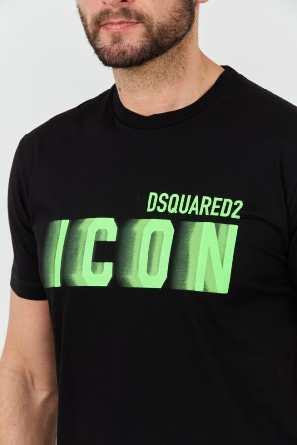 DSQUARED2 Czarny męski t-shirt Icon Blur Cool Fit Tee