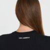 KARL LAGERFELD Czarny damski t-shirt Ikonik 2.0