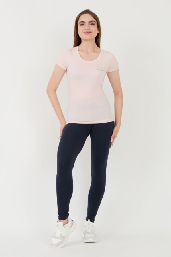 EA7 Różowy damski t-shirt