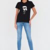 KARL LAGERFELD Czarny damski t-shirt Karl