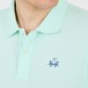 LA MARTINA Miętowe męskie polo z małym logo