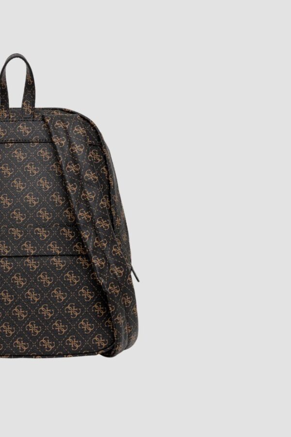 GUESS Brązowy damski logowany plecak Power Play II