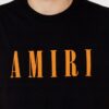 AMIRI T-shirt męski czarny z pomarańczowym logo