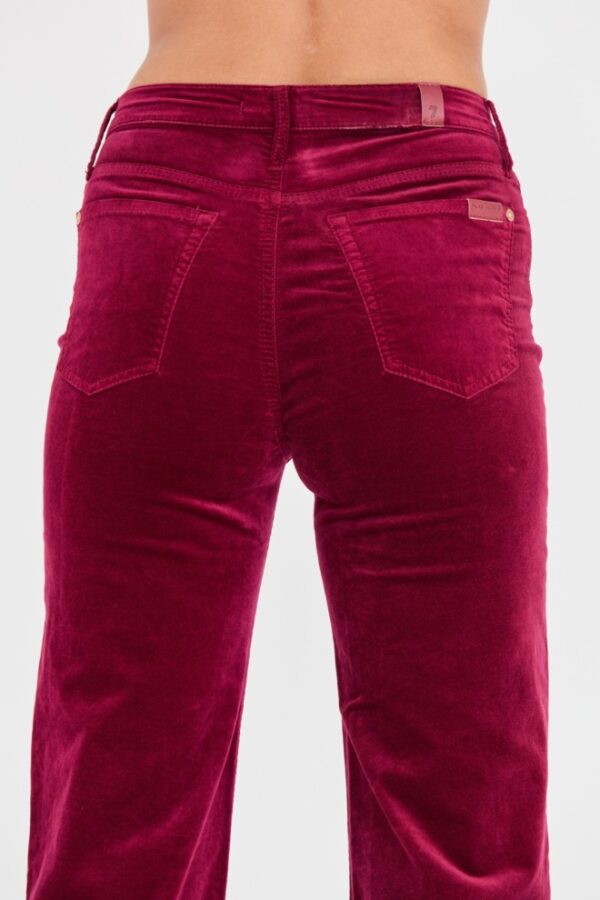 7 FOR ALL MANKIND Bordowe damskie spodnie Modern Dojo Velvet