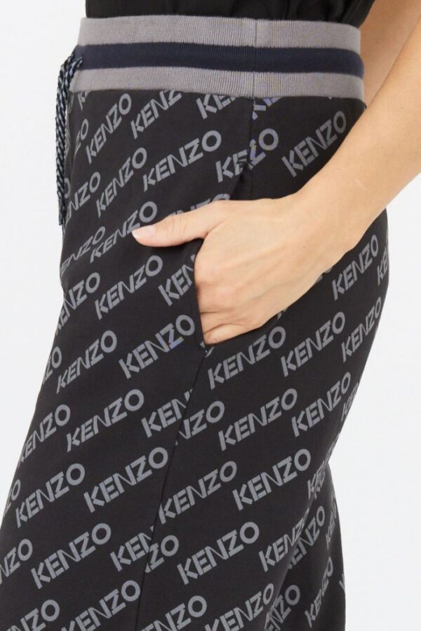 KENZO Czarne spodnie dresowe damskie w logo