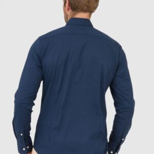 23f0bb625ba418b17ed136d3f4b5ceabd30cf56d LA MARTINA Granatowa koszula męska poplin stretch