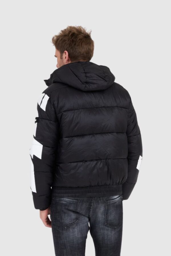 INVICTA Czarna kurtka puchowa męska z dużym logo