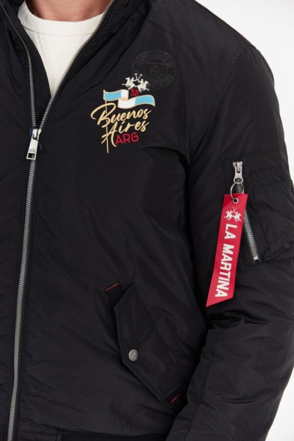 LA MARTINA Czarna męska kurtka bomberka