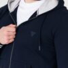 GUESS Granatowa bluza męska z kapturem na zamek