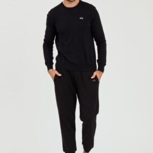 257d2354d7e071e9afdaaaa514ddc65ec63b0694 LA MARTINA Czarne męskie spodnie dresowe