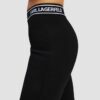 KARL LAGERFELD Czarne damskie legginsy