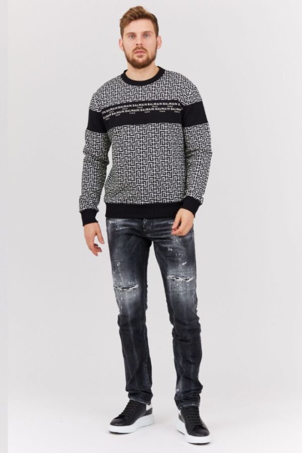 BALMAIN Bluza męska w monogram Balmain