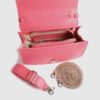 VALENTINO Tłoczona różowa torebka souvenir re satche