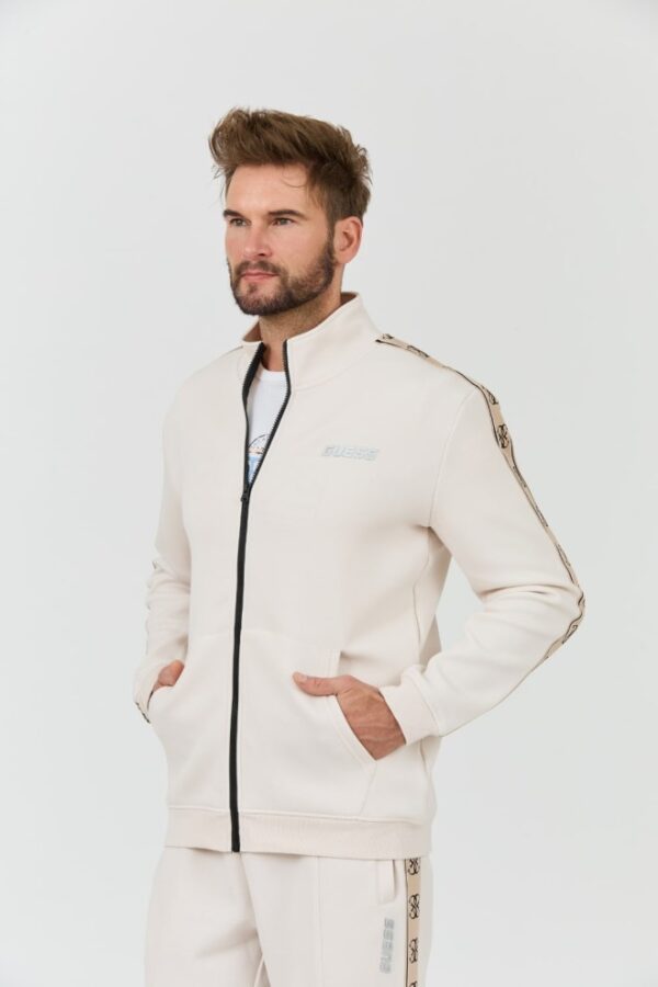 GUESS Beżowa męska bluza Mickey Full Zip