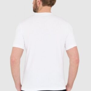27691d0fd984cac59ec0370e367e00bfcd8a6322 BLAUER Biały męski t-shirt z dużym logo