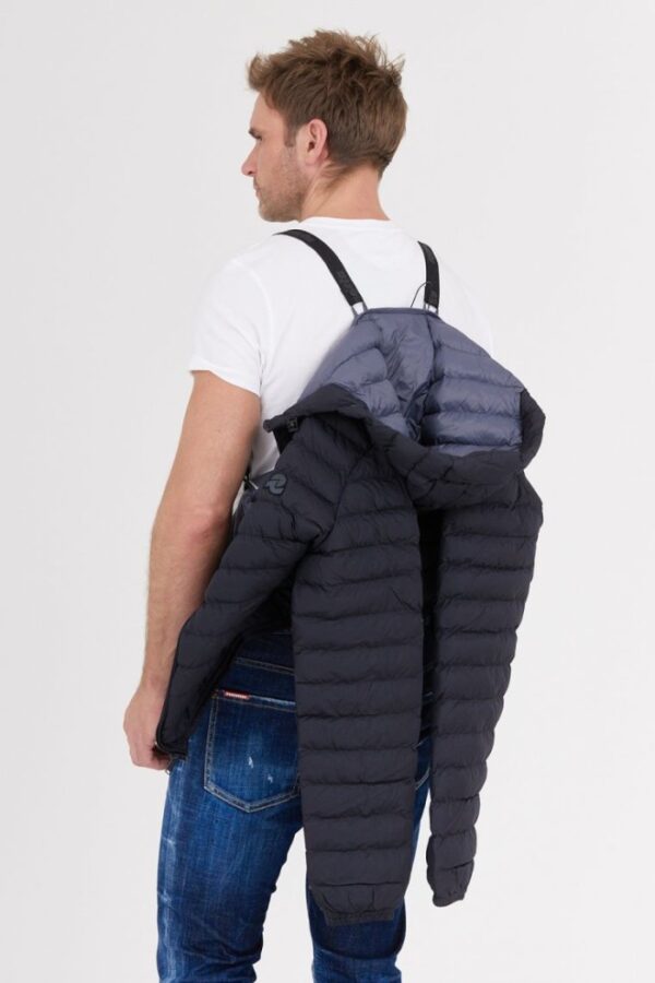 INVICTA Granatowa męska kurtka puchowa z kapturem