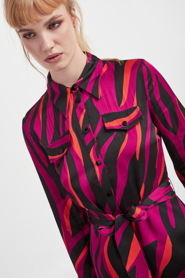 28a0f4c2e7e94f277ed4283095c8d27a4e1f0da1 Sukienka szmizjerka Assente PINKO