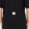 DOLCE & GABBANA Czarny męski t-shirt z dużym logo, Rozmiar 50
