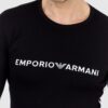 EMPORIO ARMANI Czarny longsleeve męski z lampasami